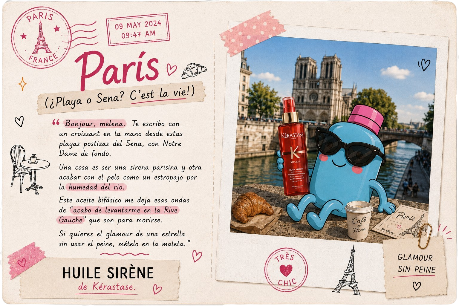 Postal París - Huile Sirène